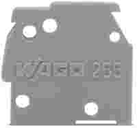 End plate; snap-fit type; 1 mm thick; red