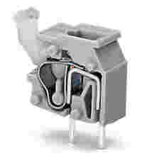 Stackable PCB terminal block; push-button; 2.5 mm²; Pin spacing 7.5/7.62 mm; 1-pole; CAGE CLAMP®; commoning option; dark gray