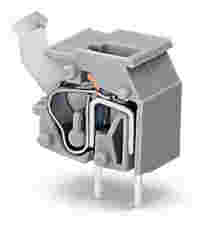 Stackable PCB terminal block; push-button; 2.5 mm²; Pin spacing 10/10.16 mm; 1-pole; CAGE CLAMP®; commoning option; orange