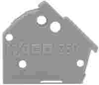 End plate; snap-fit type; 1 mm thick; red