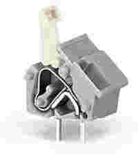Stackable PCB terminal block; push-button; 2.5 mm²; Pin spacing 10/10.16 mm; 1-pole; CAGE CLAMP®; commoning option; dark gray