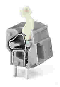 Stackable PCB terminal block; push-button; 2.5 mm²; Pin spacing 10/10.16 mm; 1-pole; CAGE CLAMP®; commoning option; light green