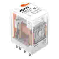 Basic relay; Nominal input voltage: 24 VAC; 4 changeover contacts; Limiting continuous current: 5 A; with manual operation; Module width: 21 mm; Module height: 35mm