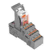 Relay module; Nominal input voltage: 115 VAC; 4 changeover contacts; Limiting continuous current: 5 A; with manual operation; Set of relay socket and elementary relay; Yellow status indicator; Module width: 31 mm