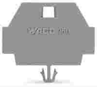 End plate; with snap-in mounting foot; gray