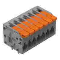 PCB terminal block; Push-in CAGE CLAMP® with operating lever; 26-14 AWG; Pin spacing 3.5 mm; 7-pole; side entry; gray
