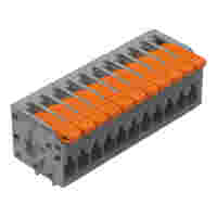 PCB terminal block; Push-in CAGE CLAMP® with operating lever; 26-14 AWG; Pin spacing 3.5 mm; 11-pole; side entry; gray