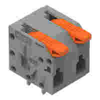 PCB terminal block; lever; 1.5 mm²; Pin spacing 7.5 mm; 2-pole; Push-in CAGE CLAMP®; 1,50 mm²; gray