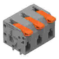 PCB terminal block; lever; 1.5 mm²; Pin spacing 7.5 mm; 3-pole; Push-in CAGE CLAMP®; 1,50 mm²; gray