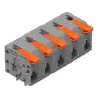 PCB terminal block; lever; 1.5 mm²; Pin spacing 7.5 mm; 5-pole; Push-in CAGE CLAMP®; 1,50 mm²; gray