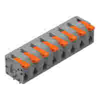 PCB terminal block; lever; 1.5 mm²; Pin spacing 7.5 mm; 8-pole; Push-in CAGE CLAMP®; 1,50 mm²; gray