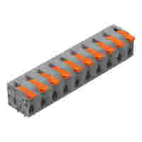 PCB terminal block; lever; 1.5 mm²; Pin spacing 7.5 mm; 10-pole; Push-in CAGE CLAMP®; 1,50 mm²; gray