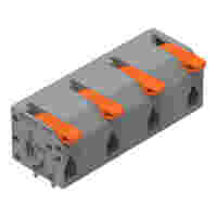 PCB terminal block; lever; 1.5 mm²; Pin spacing 11.5 mm; 4-pole; Push-in CAGE CLAMP®; 1,50 mm²; gray