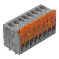 PCB terminal block; Push-in CAGE CLAMP® with operating lever; 26-14 AWG; Pin spacing 3.5 mm; 8-pole; top entry; gray