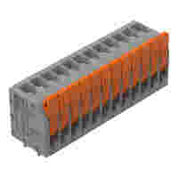 PCB terminal block; Push-in CAGE CLAMP® with operating lever; 26-14 AWG; Pin spacing 3.5 mm; 12-pole; top entry; gray