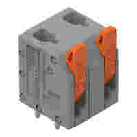 PCB terminal block; lever; 1.5 mm²; Pin spacing 7.5 mm; 2-pole; Push-in CAGE CLAMP®; 1,50 mm²; gray