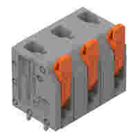 PCB terminal block; lever; 1.5 mm²; Pin spacing 7.5 mm; 3-pole; Push-in CAGE CLAMP®; 1,50 mm²; gray