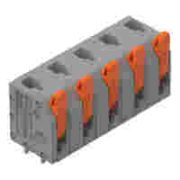 PCB terminal block; lever; 1.5 mm²; Pin spacing 7.5 mm; 5-pole; Push-in CAGE CLAMP®; 1,50 mm²; gray