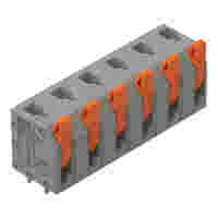 PCB terminal block; lever; 1.5 mm²; Pin spacing 7.5 mm; 6-pole; Push-in CAGE CLAMP®; 1,50 mm²; gray