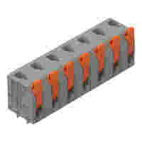 PCB terminal block; lever; 1.5 mm²; Pin spacing 7.5 mm; 7-pole; Push-in CAGE CLAMP®; 1,50 mm²; gray