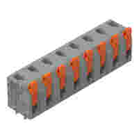 PCB terminal block; lever; 1.5 mm²; Pin spacing 7.5 mm; 8-pole; Push-in CAGE CLAMP®; 1,50 mm²; gray