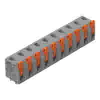 PCB terminal block; lever; 1.5 mm²; Pin spacing 7.5 mm; 10-pole; Push-in CAGE CLAMP®; 1,50 mm²; gray