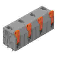 PCB terminal block; lever; 1.5 mm²; Pin spacing 11.5 mm; 4-pole; Push-in CAGE CLAMP®; 1,50 mm²; gray