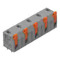 PCB terminal block; lever; 1.5 mm²; Pin spacing 11.5 mm; 5-pole; Push-in CAGE CLAMP®; 1,50 mm²; gray