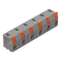 PCB terminal block; lever; 1.5 mm²; Pin spacing 11.5 mm; 6-pole; Push-in CAGE CLAMP®; 1,50 mm²; gray