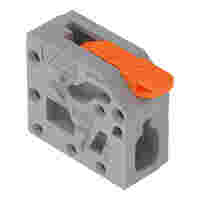 PCB terminal block; lever; 2.5 mm²; Pin spacing 5 mm; 1-pole; Push-in CAGE CLAMP®; 2,50 mm²; gray