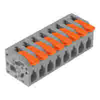 PCB terminal block; lever; 2.5 mm²; Pin spacing 5 mm; 8-pole; Push-in CAGE CLAMP®; 2,50 mm²; gray