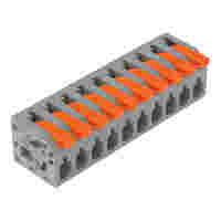 PCB terminal block; lever; 2.5 mm²; Pin spacing 5 mm; 10-pole; Push-in CAGE CLAMP®; 2,50 mm²; gray