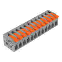 PCB terminal block; lever; 2.5 mm²; Pin spacing 5 mm; 12-pole; Push-in CAGE CLAMP®; 2,50 mm²; gray