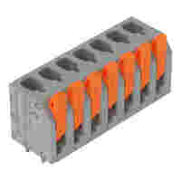 PCB terminal block; lever; 2.5 mm²; Pin spacing 5 mm; 7-pole; Push-in CAGE CLAMP®; 2,50 mm²; gray