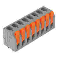PCB terminal block; lever; 2.5 mm²; Pin spacing 5 mm; 8-pole; Push-in CAGE CLAMP®; 2,50 mm²; gray