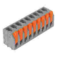 PCB terminal block; lever; 2.5 mm²; Pin spacing 5 mm; 9-pole; Push-in CAGE CLAMP®; 2,50 mm²; gray