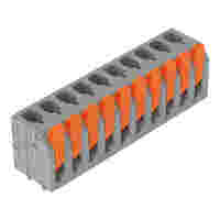 PCB terminal block; lever; 2.5 mm²; Pin spacing 5 mm; 10-pole; Push-in CAGE CLAMP®; 2,50 mm²; gray