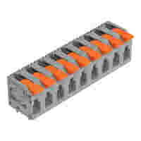 PCB terminal block; Push-in CAGE CLAMP with operating lever; AWG 24 - 12; Pin spacing 7.5 mm; 9-pole; side entry; gray