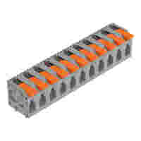 PCB terminal block; Push-in CAGE CLAMP with operating lever; AWG 24 - 12; Pin spacing 7.5 mm; 11-pole; side entry; gray