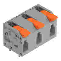 PCB terminal block; Push-in CAGE CLAMP with operating lever; AWG 24 - 12; Pin spacing 11.5 mm; 3-pole; side entry; gray