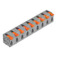 PCB terminal block; Push-in CAGE CLAMP with operating lever; AWG 24 - 12; Pin spacing 11.5 mm; 9-pole; side entry; gray