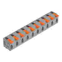 PCB terminal block; Push-in CAGE CLAMP with operating lever; AWG 24 - 12; Pin spacing 11.5 mm; 10-pole; side entry; gray