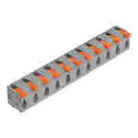 PCB terminal block; Push-in CAGE CLAMP with operating lever; AWG 24 - 12; Pin spacing 11.5 mm; 11-pole; side entry; gray