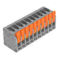 PCB terminal block; Push-in CAGE CLAMP with operating lever; AWG 24 - 12; Pin spacing 5 mm; 10-pole; top entry; gray