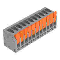 PCB terminal block; Push-in CAGE CLAMP with operating lever; AWG 24 - 12; Pin spacing 5 mm; 11-pole; top entry; gray