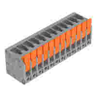 PCB terminal block; Push-in CAGE CLAMP with operating lever; AWG 24 - 12; Pin spacing 5 mm; 12-pole; top entry; gray