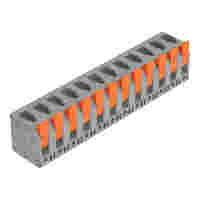 PCB terminal block; Push-in CAGE CLAMP with operating lever; AWG 24 - 12; Pin spacing 7.5 mm; 12-pole; top entry; gray