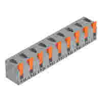 PCB terminal block; Push-in CAGE CLAMP with operating lever; AWG 24 - 12; Pin spacing 11.5 mm; 9-pole; top entry; gray