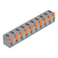 PCB terminal block; Push-in CAGE CLAMP with operating lever; AWG 24 - 12; Pin spacing 11.5 mm; 10-pole; top entry; gray