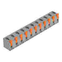 PCB terminal block; Push-in CAGE CLAMP with operating lever; AWG 24 - 12; Pin spacing 11.5 mm; 11-pole; top entry; gray